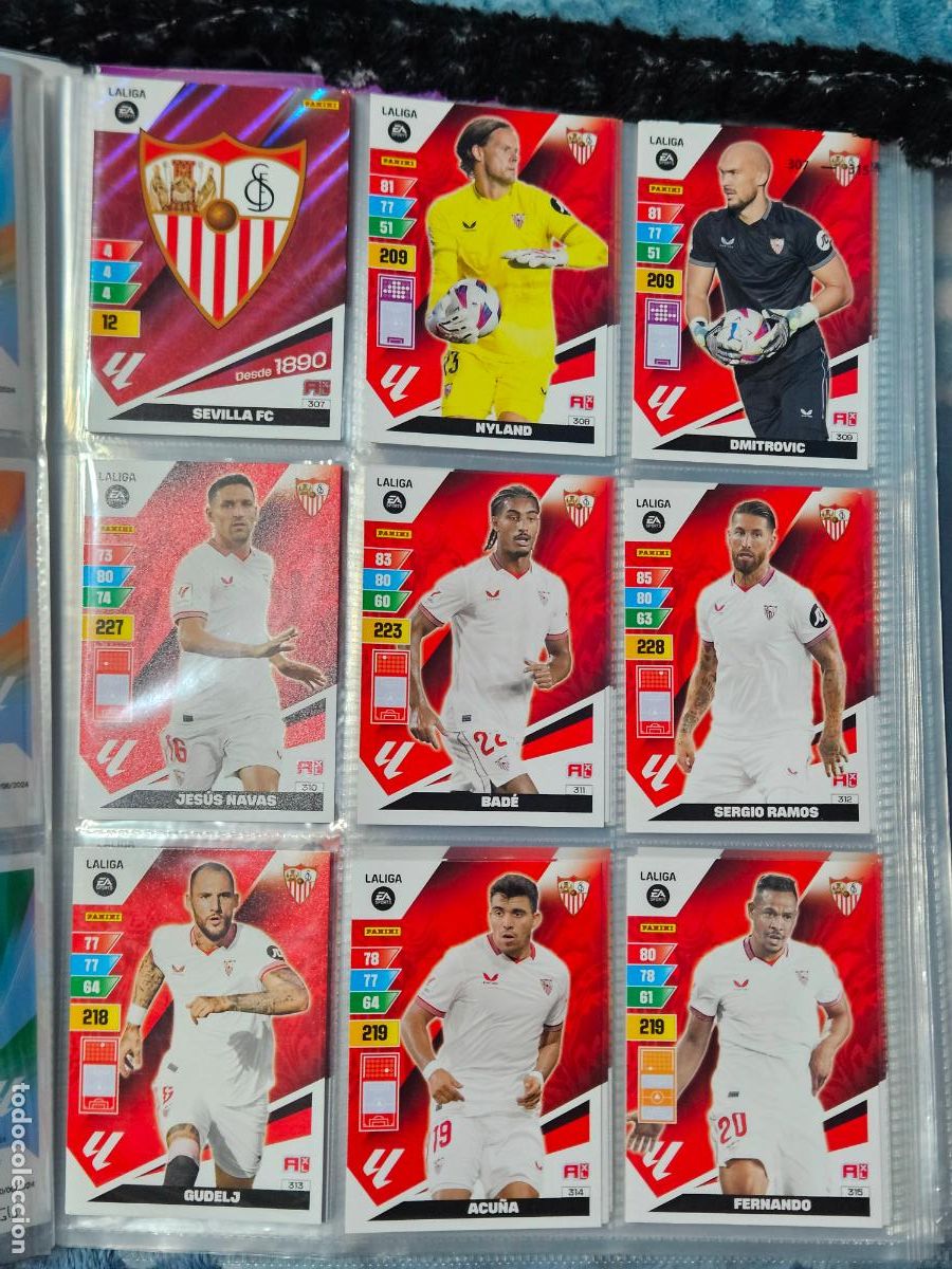 Cartes &agrave; collectionner de Football: ADRENALYN 2023 2024 - SEVILLA - EQUIPO EQUIPO COMPLETO - BASICOS - 18 FICHAS CROMOS - 23 24