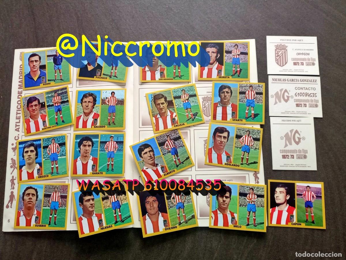 Cromos de Futebol: 17 CROMOS JUGADORES DEL AT MADRID LIGA 72 73 EDITA NG / 2025 MAS EN NICCROMO