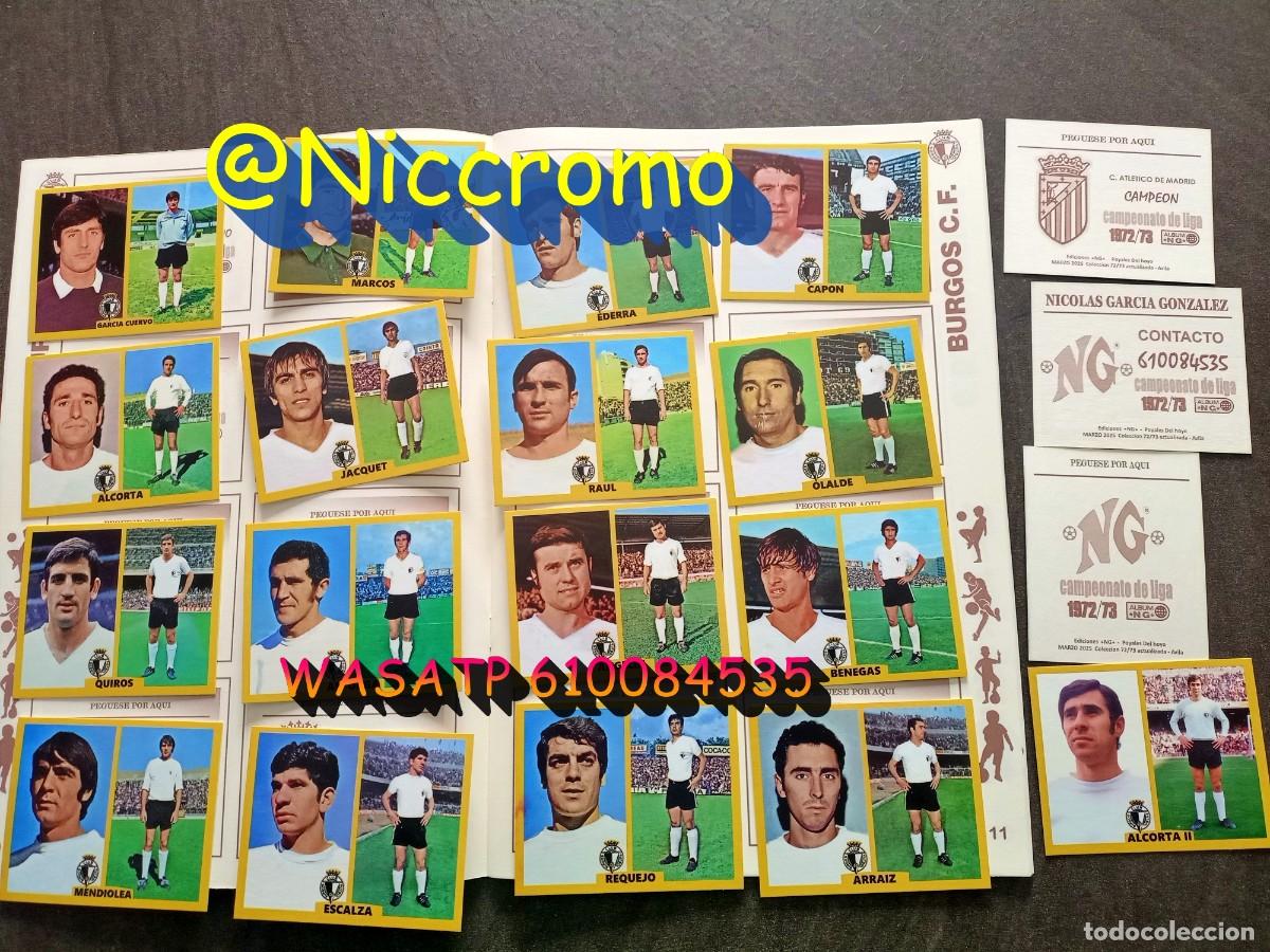 Cromos de Futebol: 17 CROMOS JUGADORES DEL BURGOS LIGA 72 73 EDITA NG / 2025 MAS EN NICCROMO