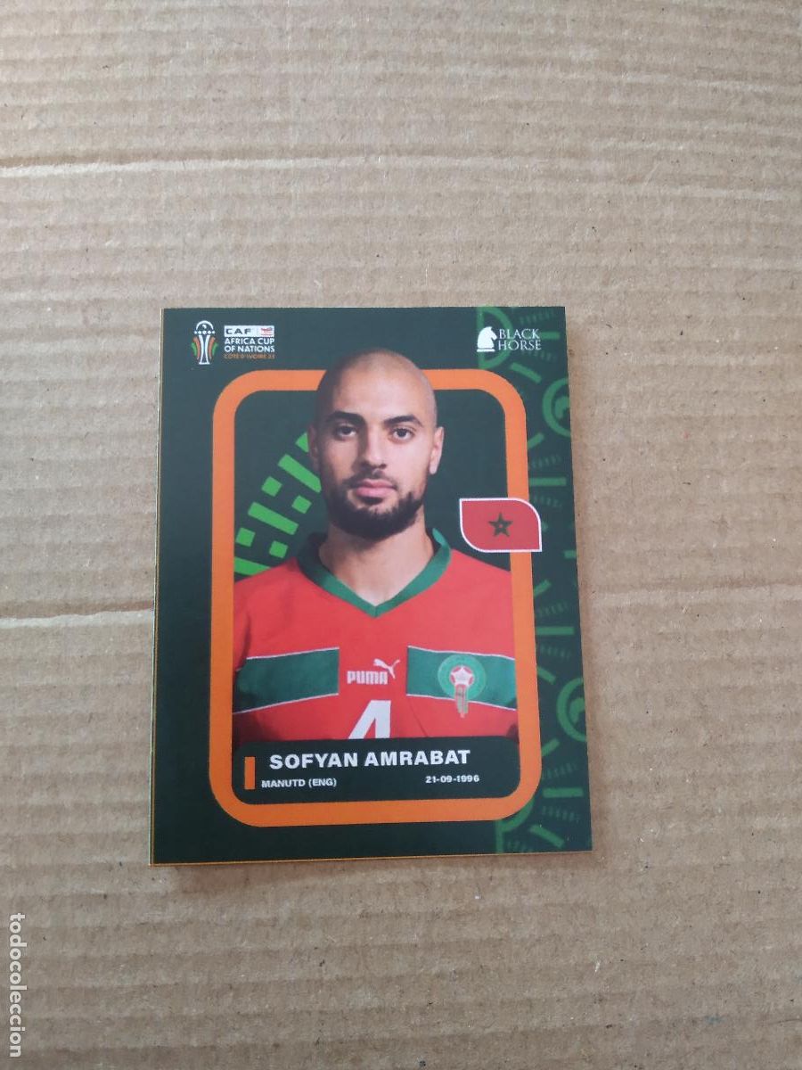 Cromos de Futebol: 363 SOFYAN AMRABAT MARRUECOS CROMO FUTBOL AFRICA CUP 23 COPA AFRICA 2023 BLACK HORSE