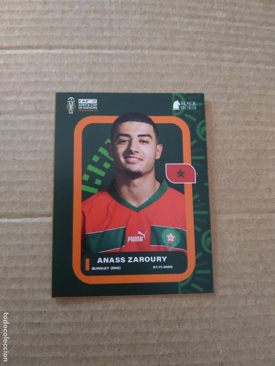 Cromos de F&uacute;tbol: 366 ANASS ZAROURY MARRUECOS CROMO FUTBOL AFRICA CUP 23 COPA AFRICA 2023 BLACK HORSE