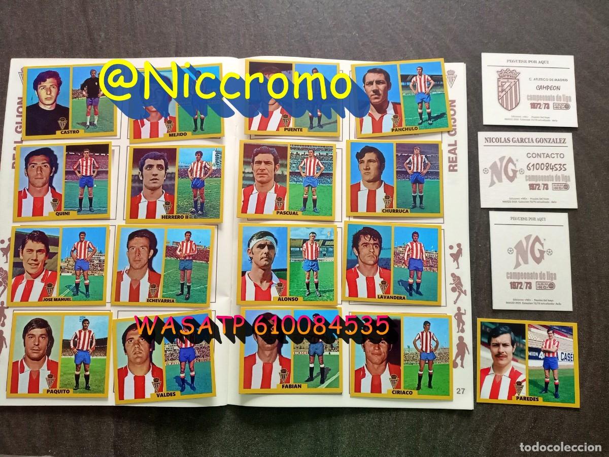Cromos de Futebol: 17 CROMOS JUGADORES SP. GIJON LIGA 72 73 EDITA NG / 2025 MAS EN NICCROMO