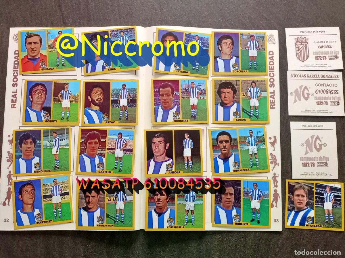 Cromos de Futebol: 17 CROMOS JUGADORES REAL SOCIEDAD LIGA 72 73 EDITA NG / 2025 MAS EN NICCROMO