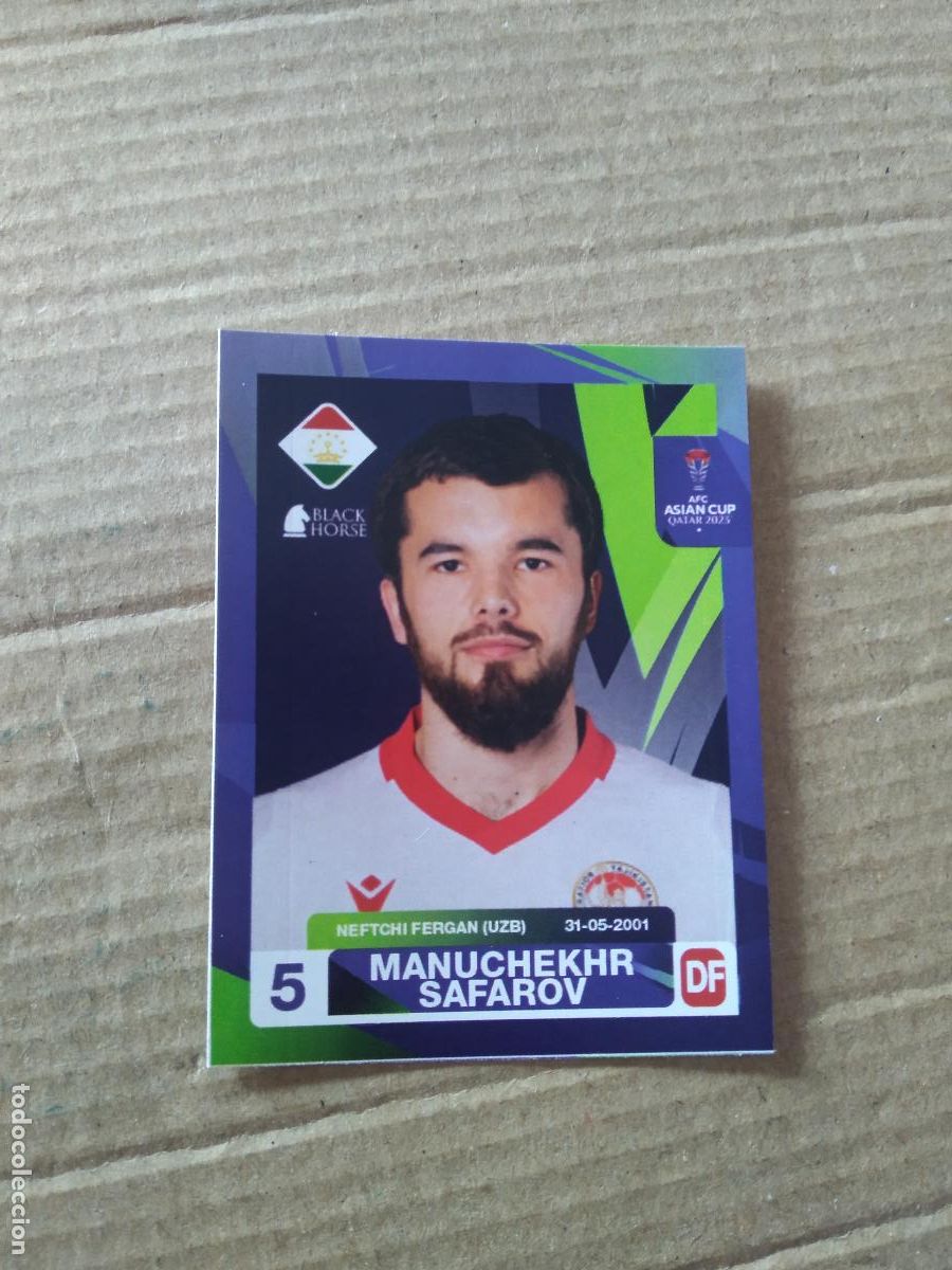 Cromos de F&uacute;tbol: 74 MANUCHEKHR SAFAROV TAJIKISTAN CROMO FUTBOL ASIAN CUP 23 COPA ASIA 2023 BLACK HORSE