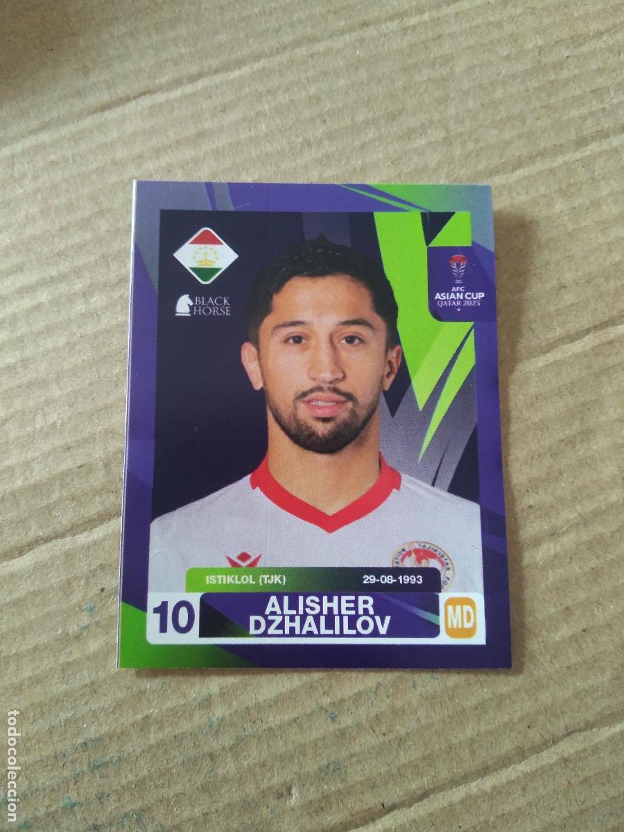 Cromos de F&uacute;tbol: 82 ALISHER DZHALILOV TAJIKISTAN CROMO FUTBOL ASIAN CUP 23 COPA ASIA 2023 BLACK HORSE