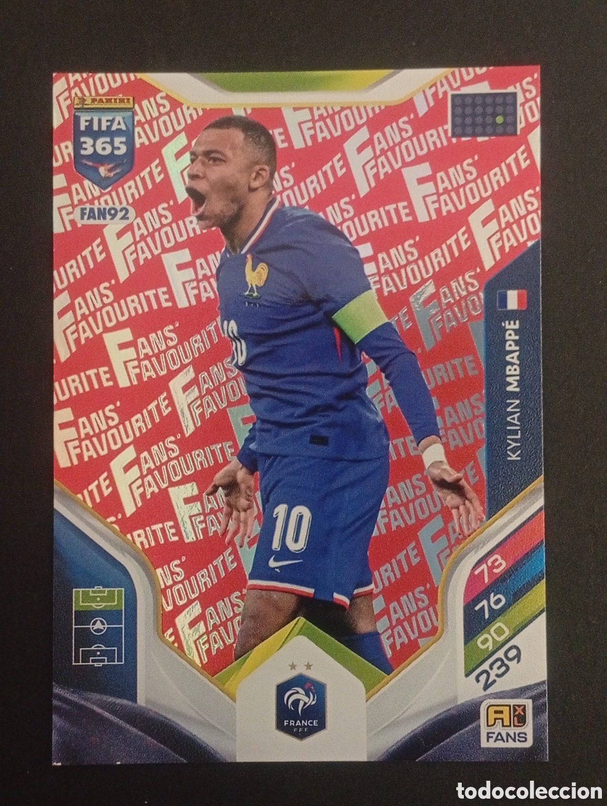 Cromos de F&uacute;tbol: FAN92 paralela red MBAPPE REAL MADRID PSG ADRENALYN FIFA 365 2025 2026 25 26 CARD TOPPS FRANCIA
