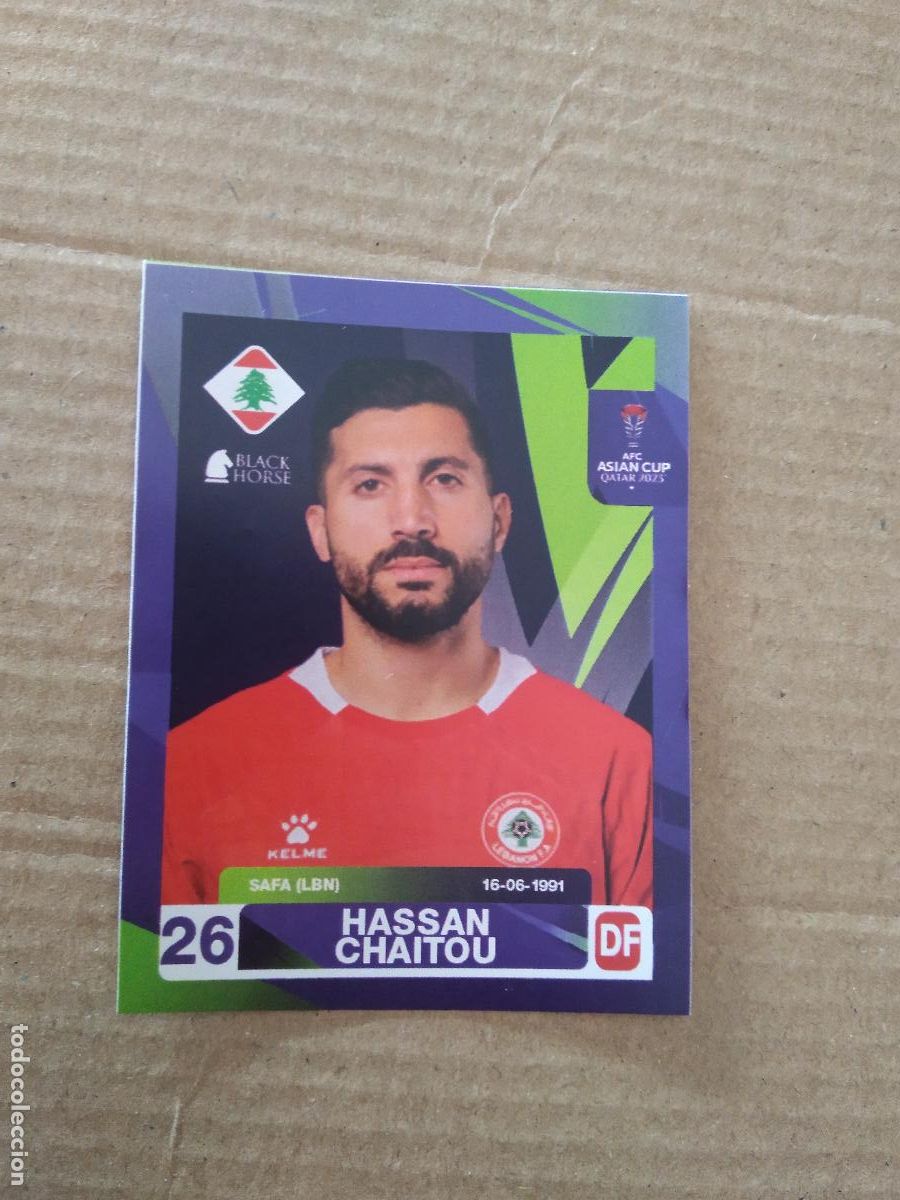 Cromos de F&uacute;tbol: 100 HASSAN CHAITOU LIBANO CROMO FUTBOL ASIAN CUP 23 COPA ASIA 2023 BLACK HORSE