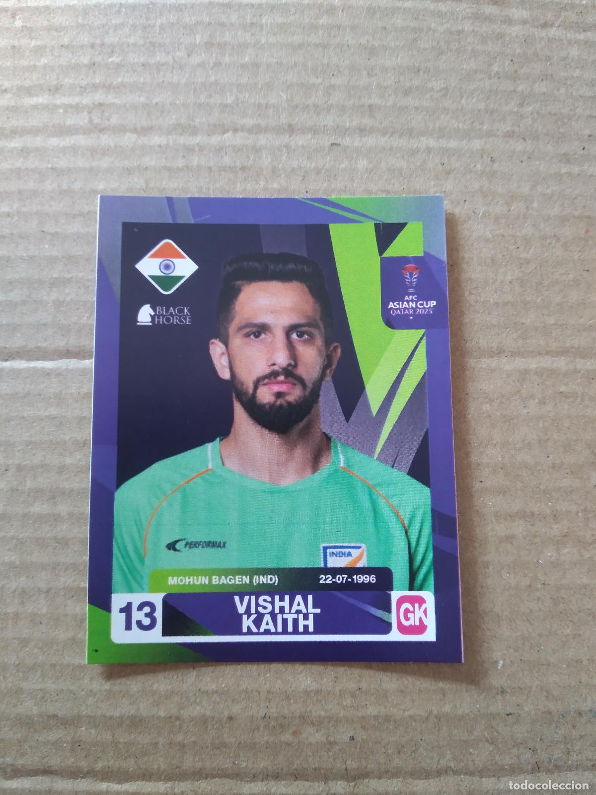 Figurine di Calcio: 175 VISHAL KAITH INDIA CROMO FUTBOL ASIAN CUP 23 COPA ASIA 2023 BLACK HORSE