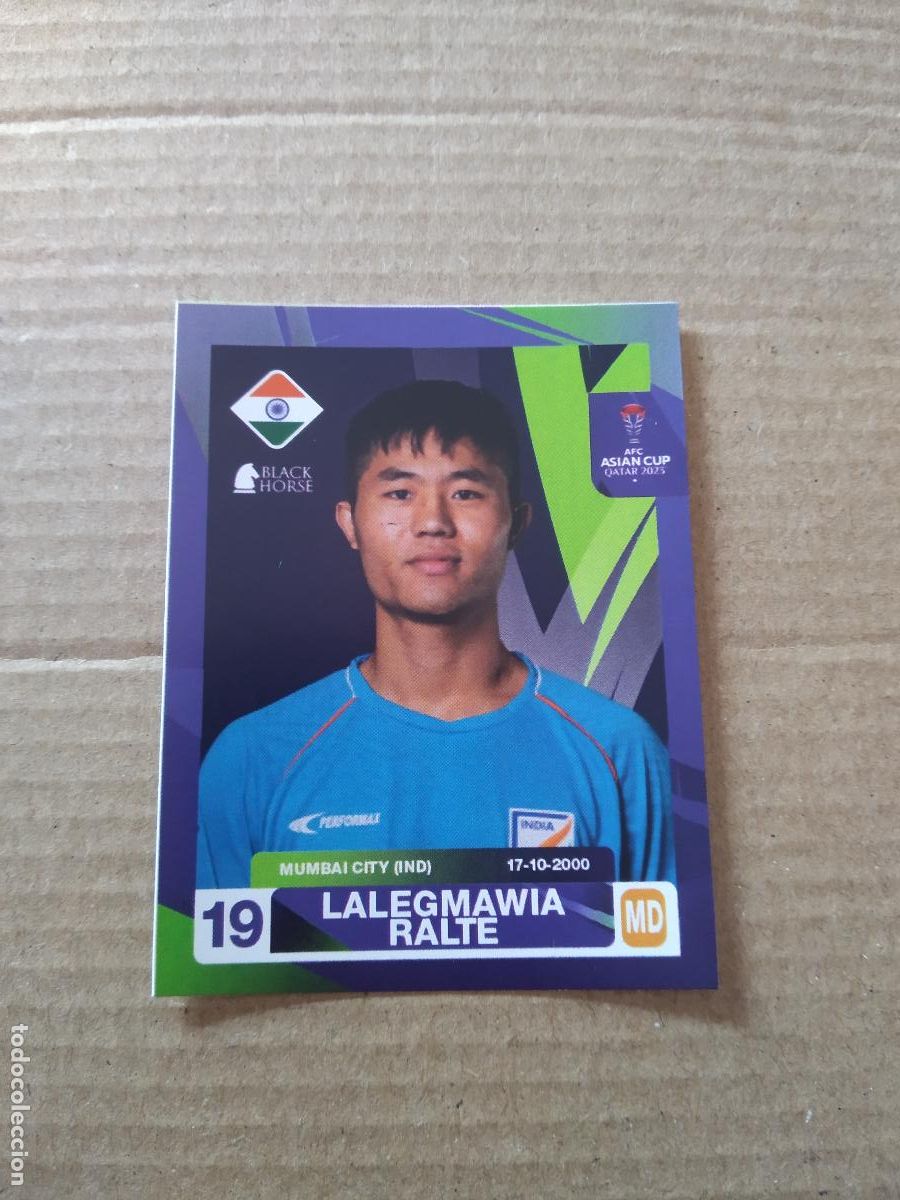Cromos de F&uacute;tbol: 189 lalegmawia ralte INDIA CROMO FUTBOL ASIAN CUP 23 COPA ASIA 2023 BLACK HORSE