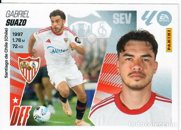 Cartes &agrave; collectionner de Football: CROMO PANINI LIGA ESTE 2025-26 (25 - 26) - FICHAJE N&ordm; 26 - SUAZO - SEVILLA - 3&ordf; EDICI&Oacute;N