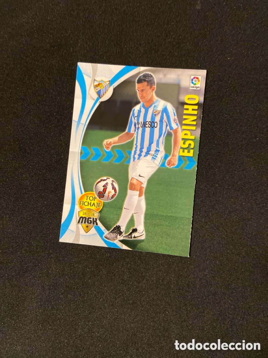 Fu&szlig;ball-Sticker: ESPINHO 373 TOP FICHAJE (M&Aacute;LAGA) PANINI MEGACRACKS 2015-2016 15 16 CROMO CARTA M-2