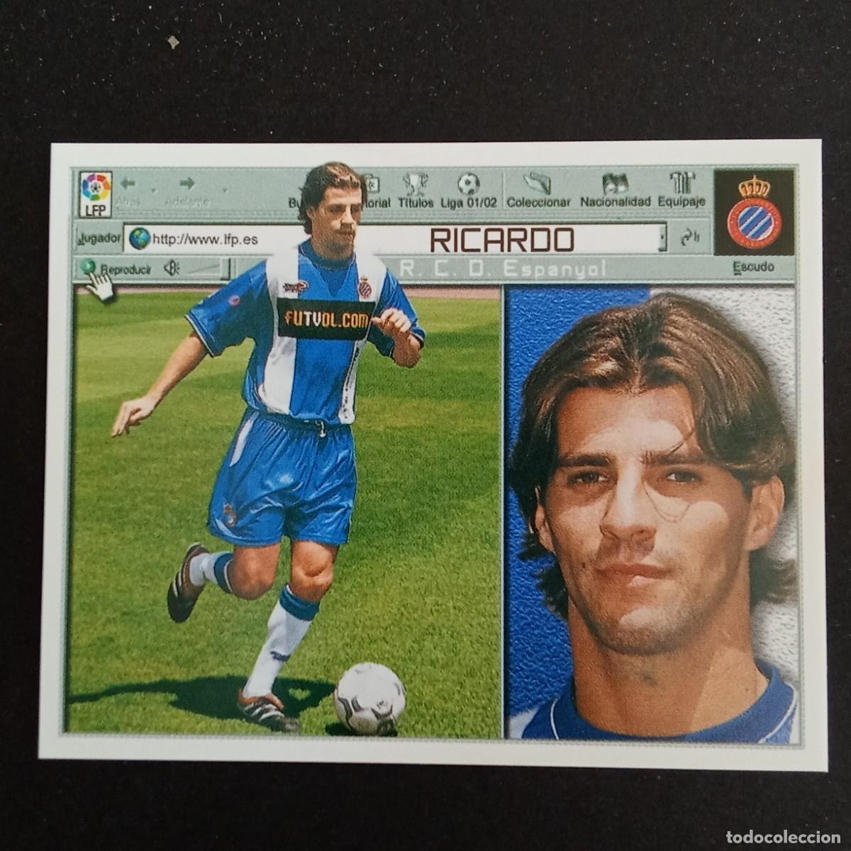 Cromos de f&uacute;tbol: CROMO LIGA 2001 2002 01 02 EDICIONES ESTE ULTIMOS FICHAJES N 10 RICARDO ESPA&Ntilde;OL NUNCA PEGADO