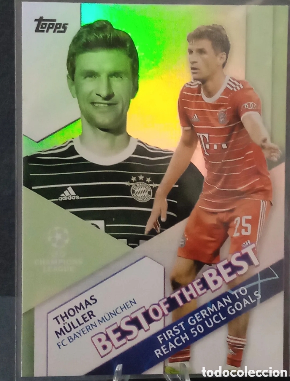 Cromos de f&uacute;tbol: BB 8 THOMAS MULLER BAYER MUNCHEN BEST OF THE BEST 2022 2023 23 TOPPS UEFA COMPETITION FLAGSHIP CROMO