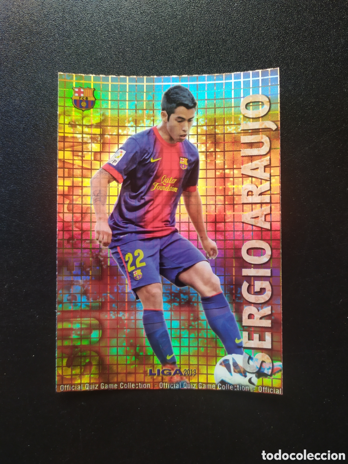 Cromos de f&uacute;tbol: Mundicromo fichas Liga 2012 2013 12 13 Sergio Araujo superstar brillo cuadros n&deg; 909 Barcelona B