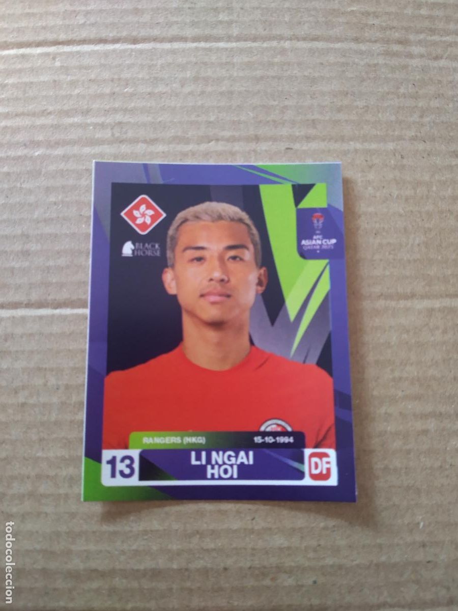 Cromos de F&uacute;tbol: 246 LI NGAI HOI HONG KONG CROMO FUTBOL ASIAN CUP 23 COPA ASIA 2023 BLACK HORSE