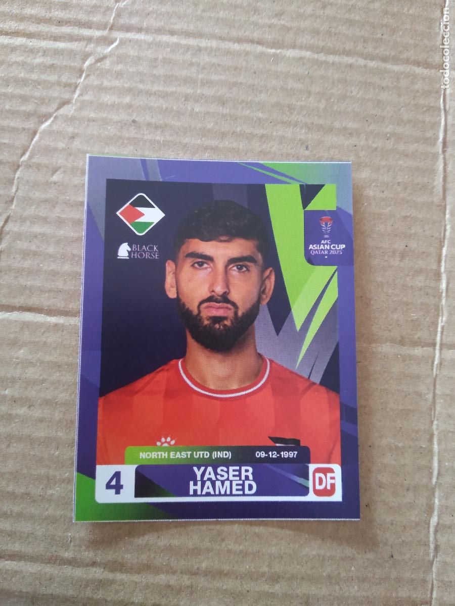 Cromos de F&uacute;tbol: 262 YASER HAMED PALESTINA CROMO FUTBOL ASIAN CUP 23 COPA ASIA 2023 BLACK HORSE