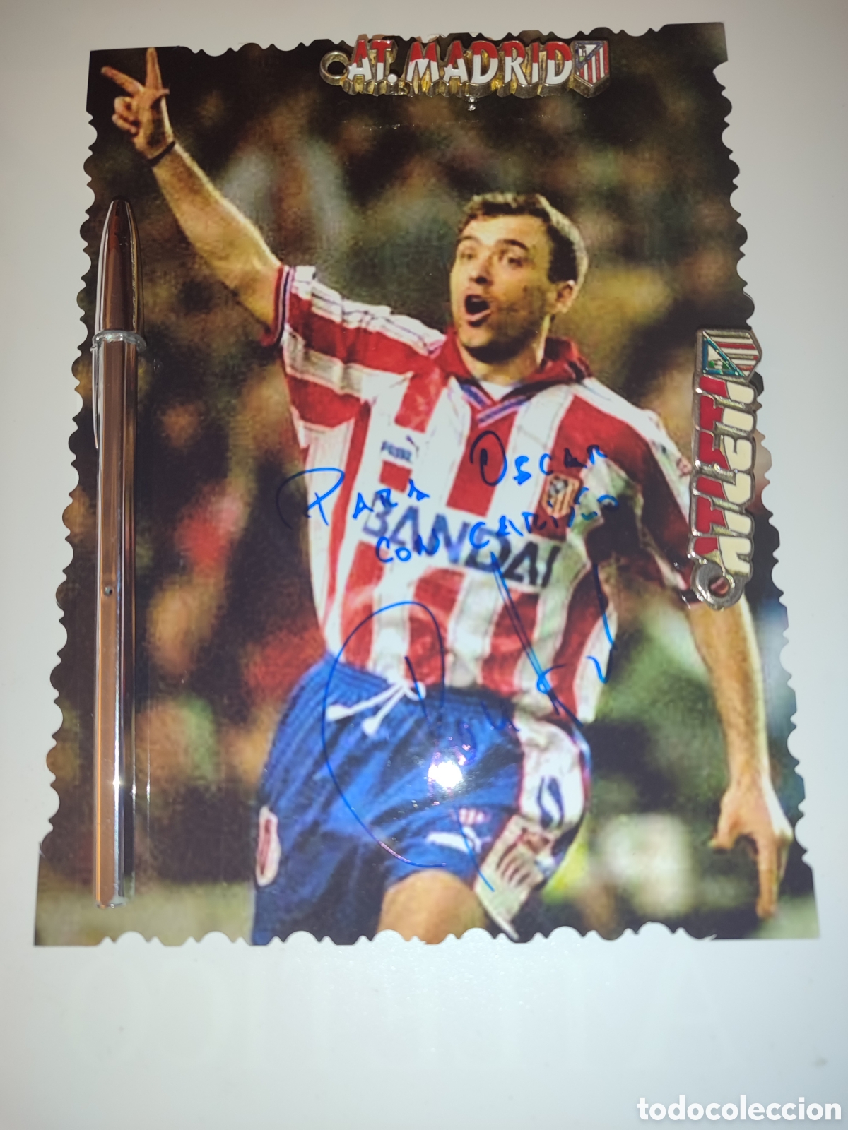 Cromos de F&uacute;tbol: Foto Milinko Pantic firmada con dedicatoria