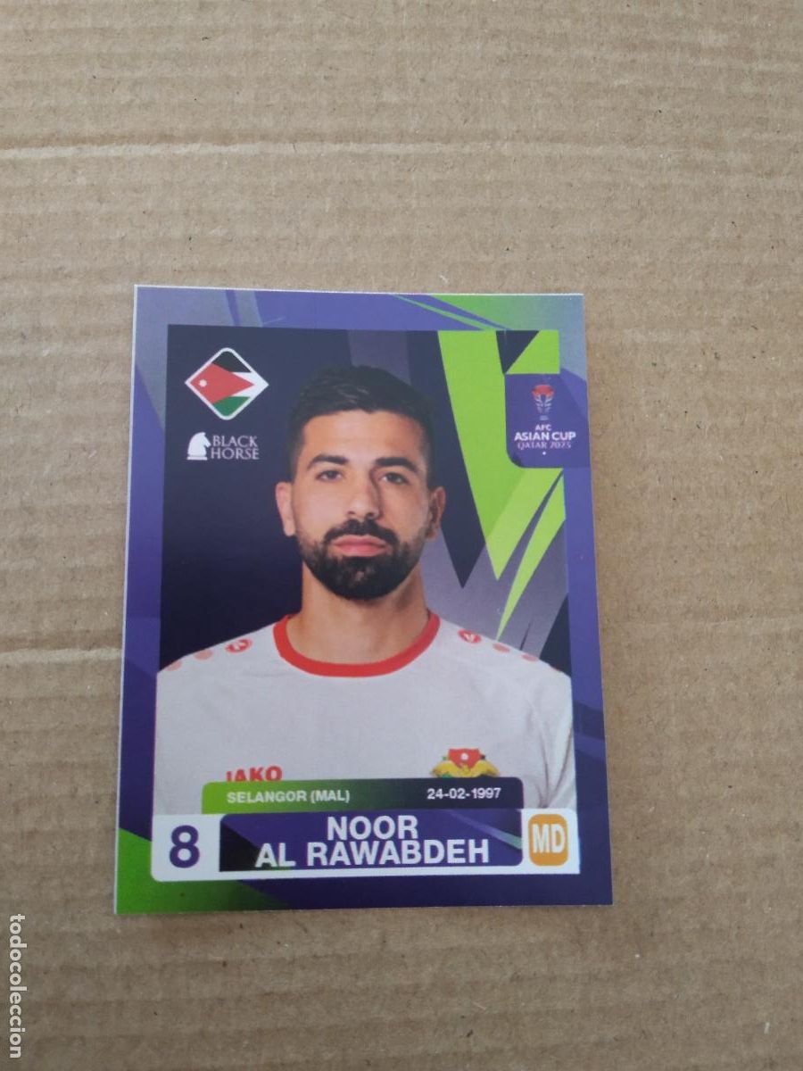 Figurine di Calcio: 417 NOOR AL RAWABDEH JORDANIA CROMO FUTBOL ASIAN CUP 23 COPA ASIA 2023 BLACK HORSE