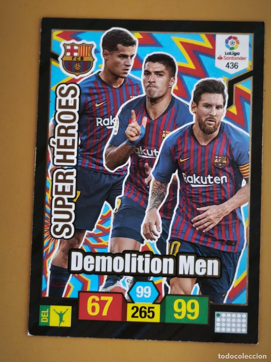 Cromos de f&uacute;tbol: messi, 2018 19 super heroes - Foto 1