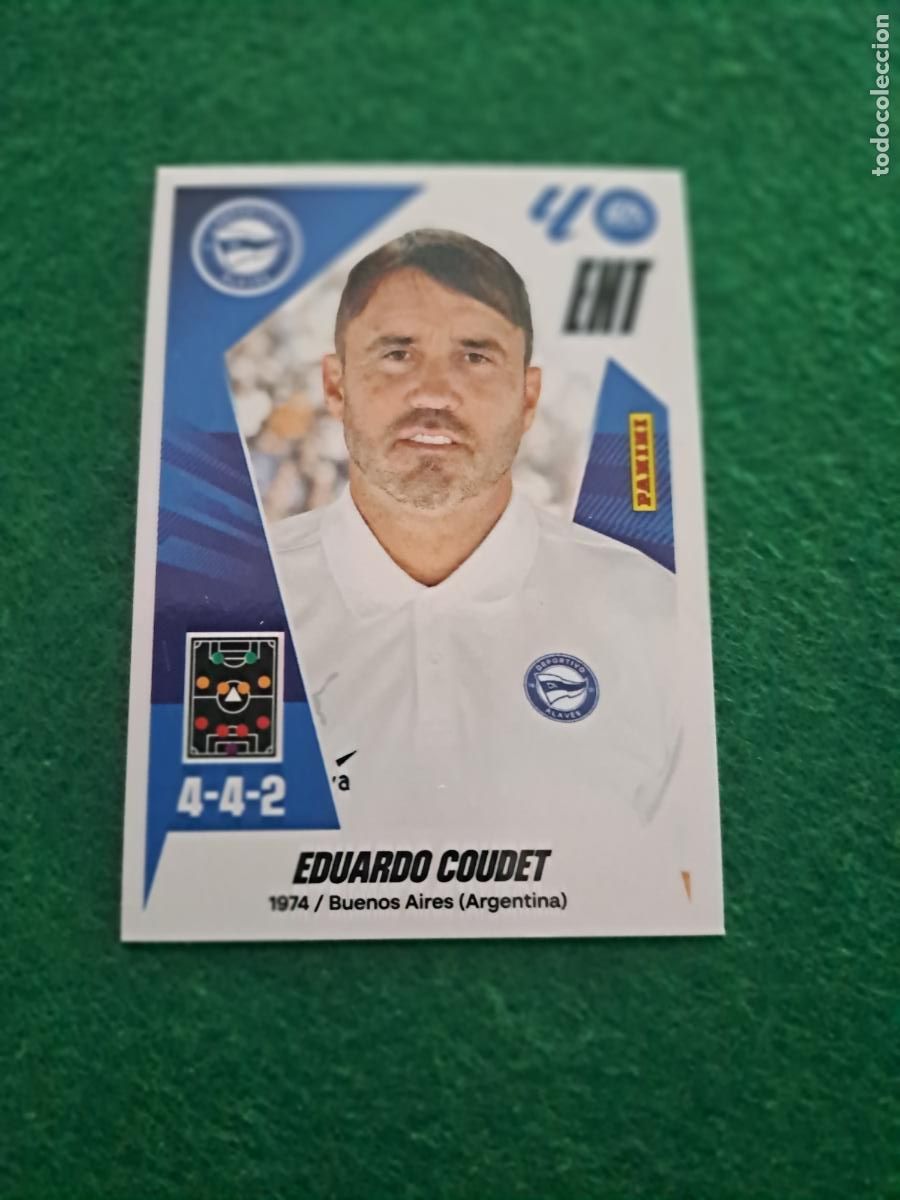 Cartes &agrave; collectionner de Football: liga este 2025 2026 25 26 nuevo deportivo alaves n&ordm; 2 entrenador eduardo goudet