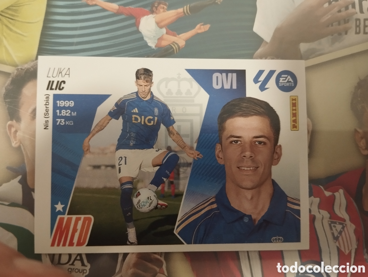 Fu&szlig;ball-Sticker: LIGA ESTE 2025 2026 25 26 - PANINI - N&ordm; 15 ILIC OVIEDO SIN ESCUDO