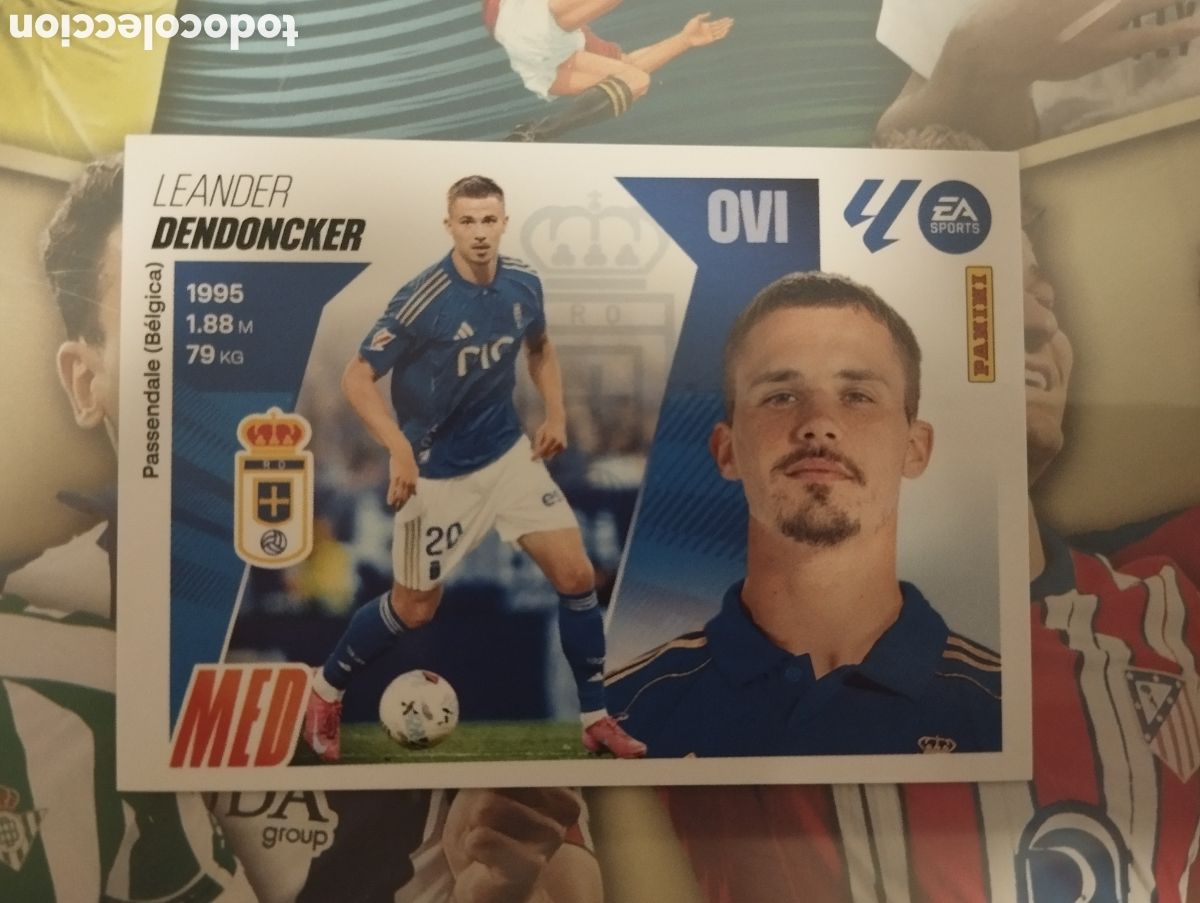 Fu&szlig;ball-Sticker: LIGA ESTE 2025 2026 25 26 - PANINI - &Uacute;LTIMOS FICHAJES N&ordm; 53 DENDONCKER OVIEDO