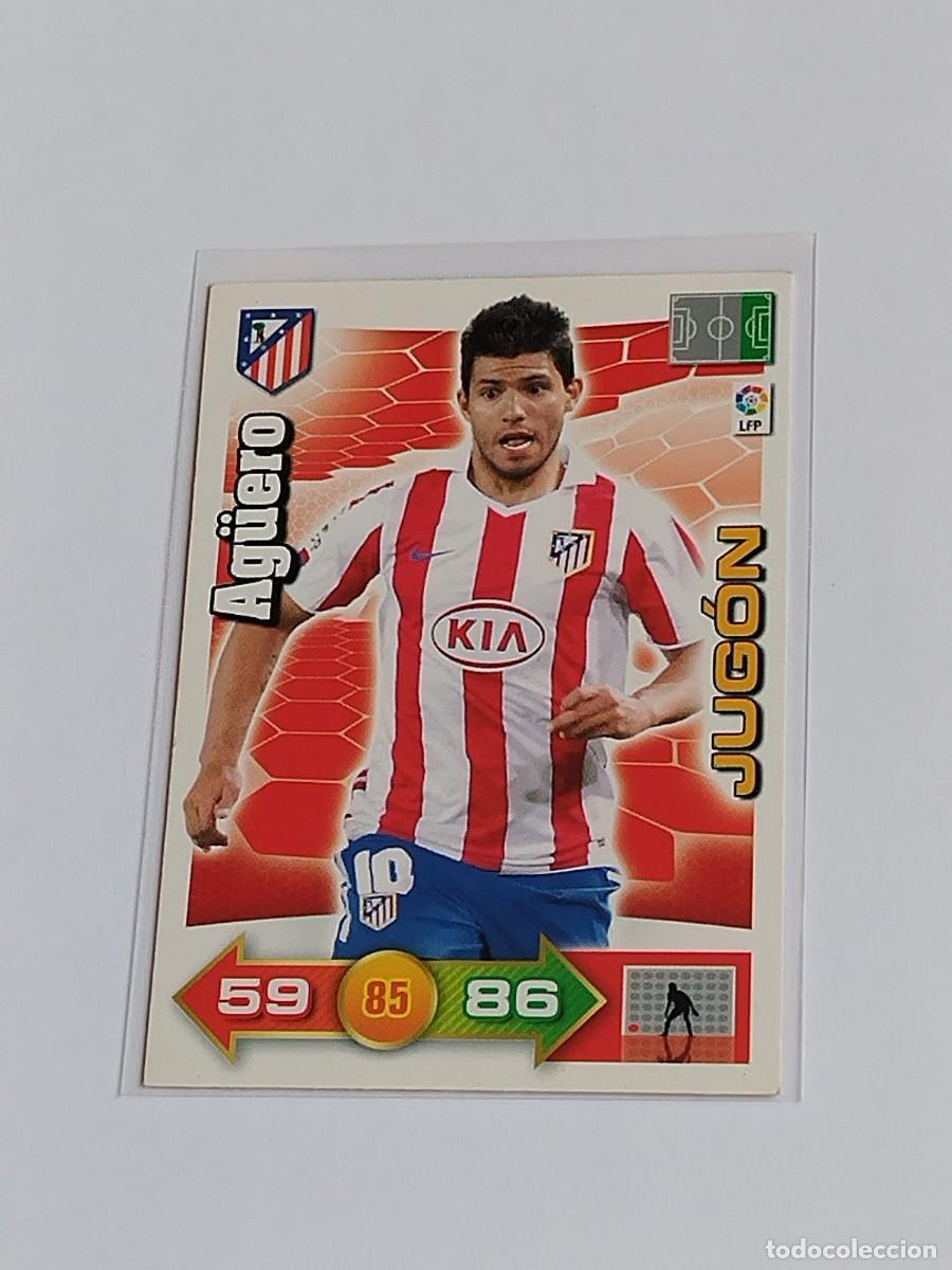 Figurine di Calcio: AGUERO JUG&Oacute;N ATL&Eacute;TICO MADRID - ADRENALYN XL LA LIGA BBVA 2010 2011 - PANINI 10 11 CROMO FUTBOL