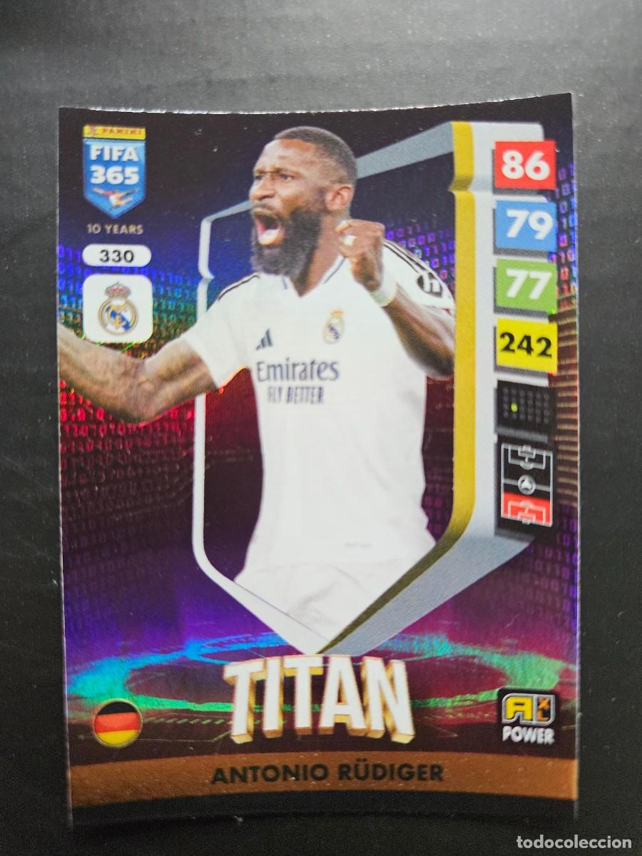 Cromos de Futebol: N&ordm; 330 ANTONIO R&Uuml;DIGER REAL MADRID TITAN FIFA 365 ADRENALYN XL 2025