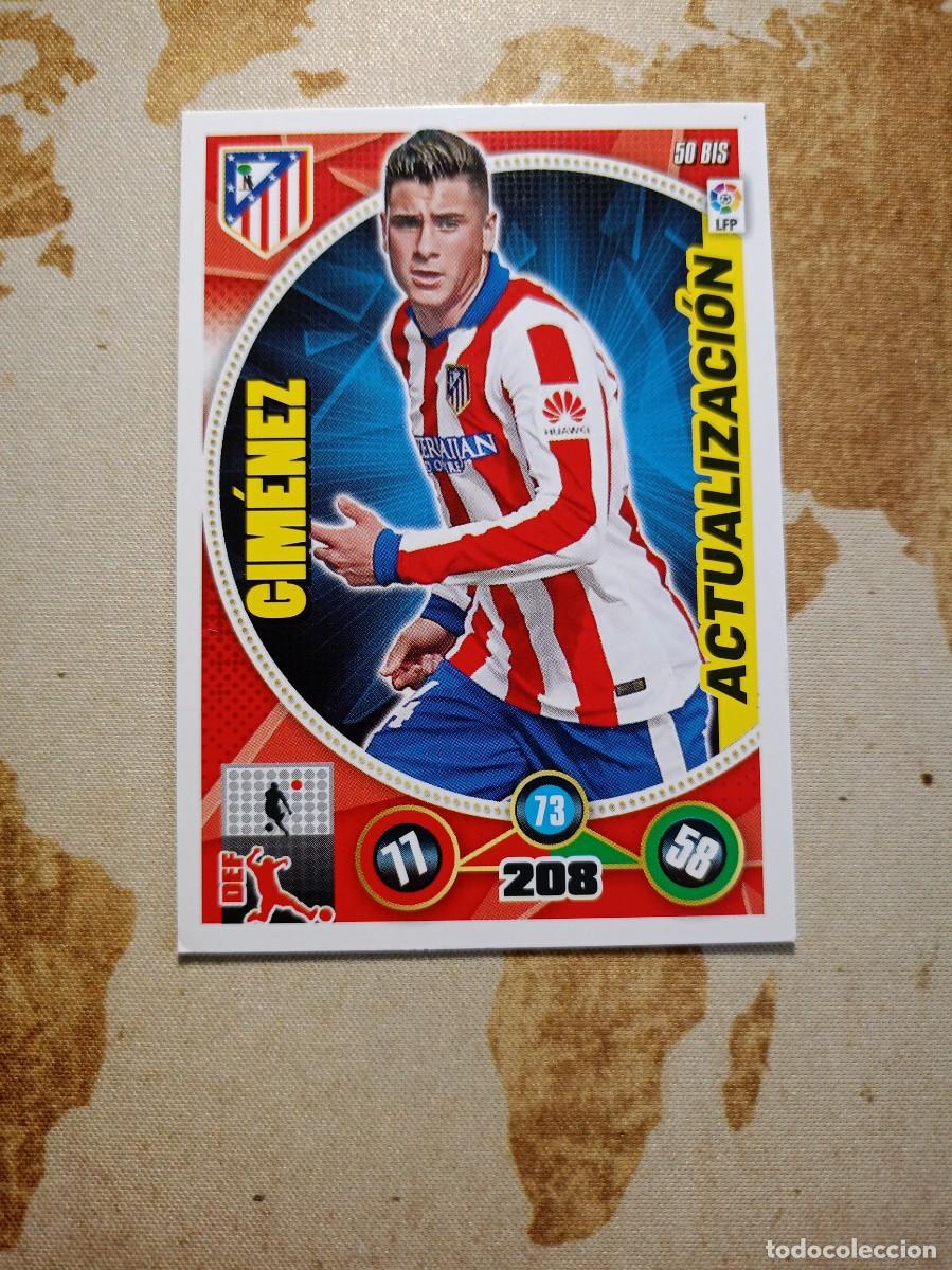 Cromos de f&uacute;tbol: Atl&eacute;tico de Madrid 50 BIS GIM&Eacute;NEZ Adrenalyn 2014-15