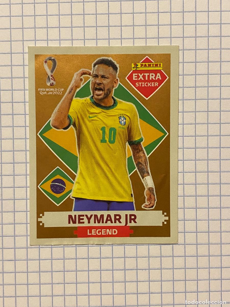 Cromos de f&uacute;tbol: Cromo neymar jr bronce qatar 2022 extra sticker