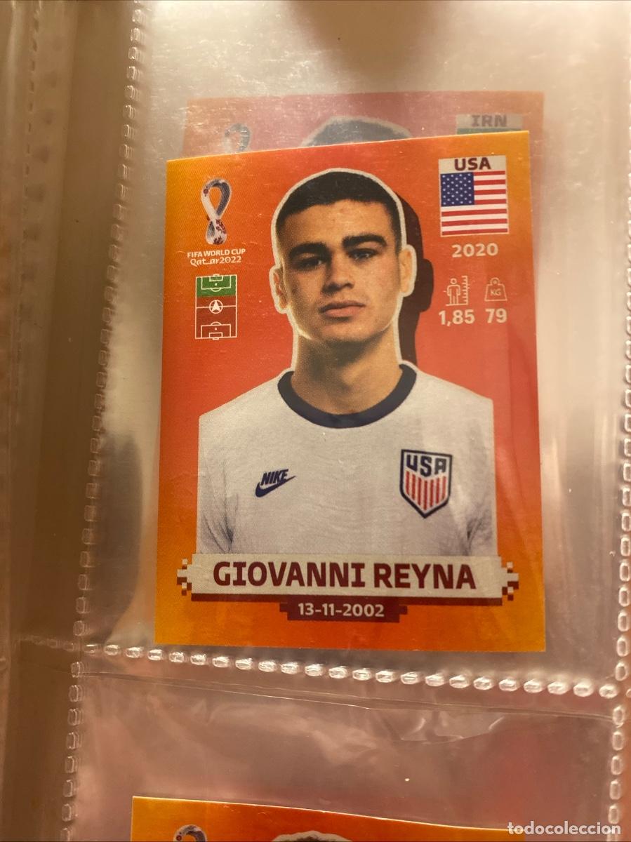Cromos de f&uacute;tbol: Cromo Giovanni reyna qatar 2022 version naranja