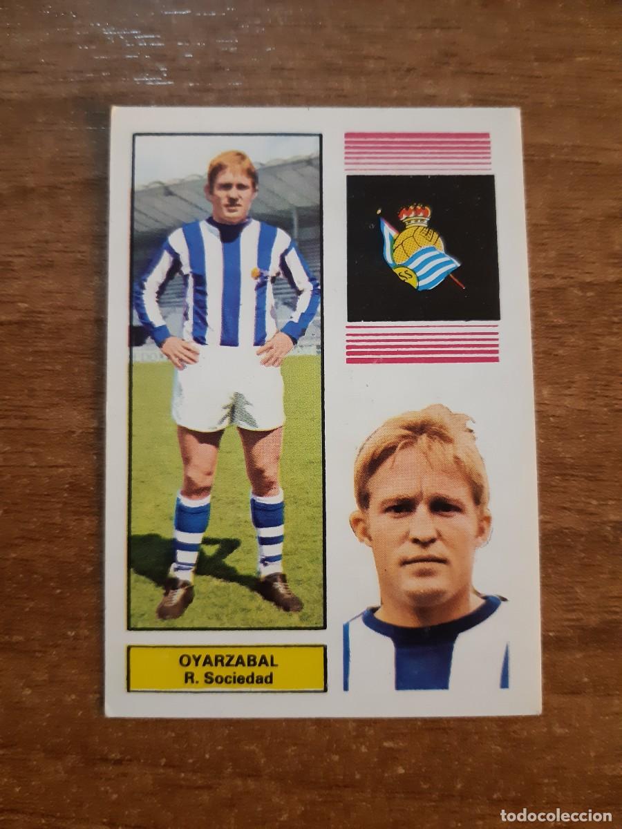Football Stickers: Oyarz&aacute;bal (Real Sociedad) Liga 74-75 Ed. FHER 1974 1975. Nunca pegado, sin pegar