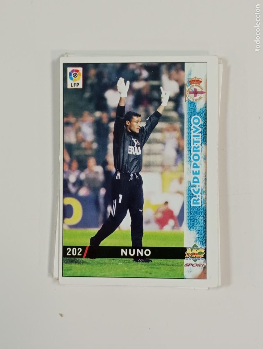Figurine di Calcio: MUNDI CROMO MC TARJETA LIGA 98-99. NUNO. DEPORTIVO LA CORU&Ntilde;A. N&ordm; 202. TDKP28F