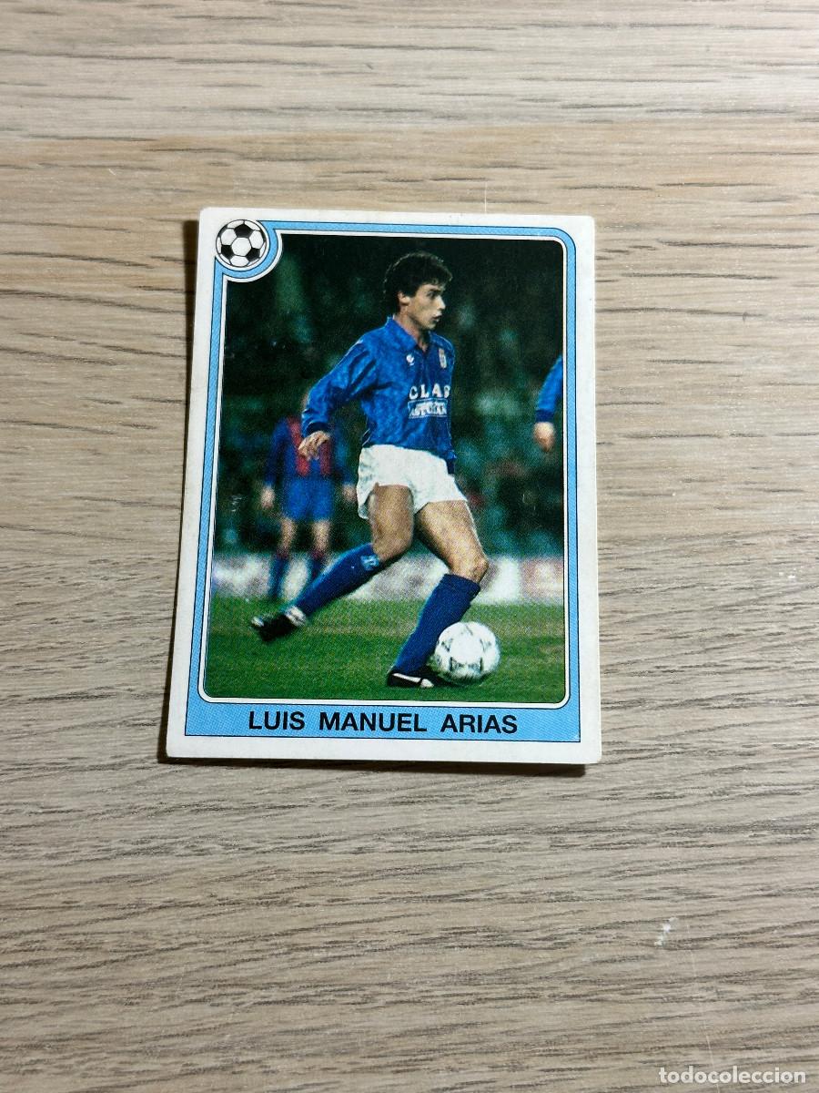 Fu&szlig;ball-Sticker: 88 LUIS MANUEL ARIAS OVIEDO FUTBOL 92 93 LIGA PANINI NUNCA PEGADO SIN DESPEGAR