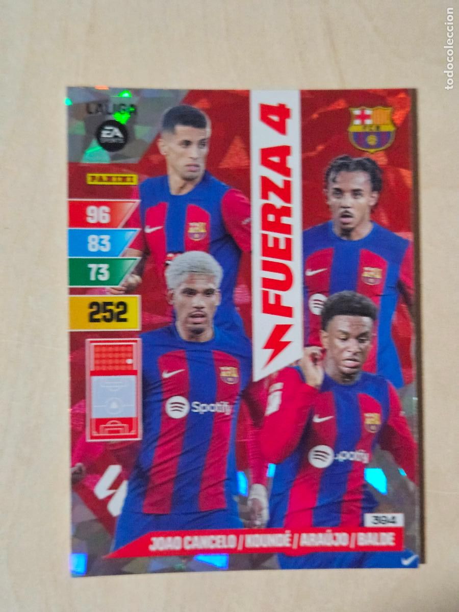 Cromos de f&uacute;tbol: FICHA N&ordm; 394 BARCELONA - ADRENALYN 23 24 - PANINI 2023 - 24 - CROMO - FUERZA 4