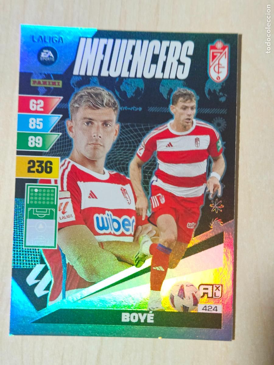 Cromos de f&uacute;tbol: FICHA N&ordm; 424 BOYE - ADRENALYN 23 24 - PANINI 2023 - 24 - CROMO - INFLUENCERS