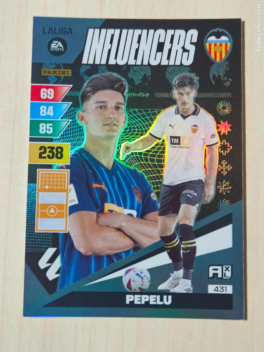 Cromos de f&uacute;tbol: FICHA N&ordm; 431 PEPELU - ADRENALYN 23 24 - PANINI 2023 - 24 - CROMO - INFLUENCERS