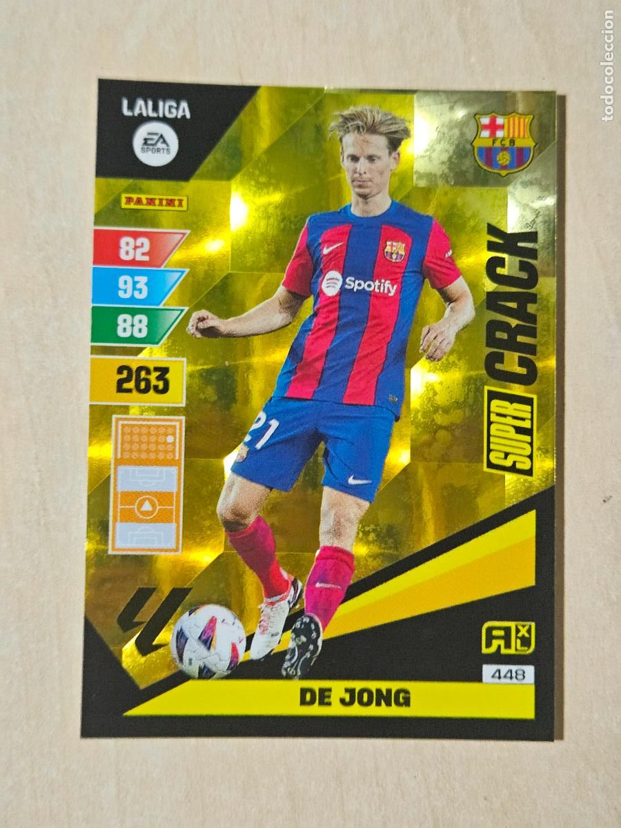 Figurine di Calcio: FICHA N&ordm; 448 DE JONG - ADRENALYN 23 24 - PANINI 2023 - 24 - CROMO - SUPER CRACK