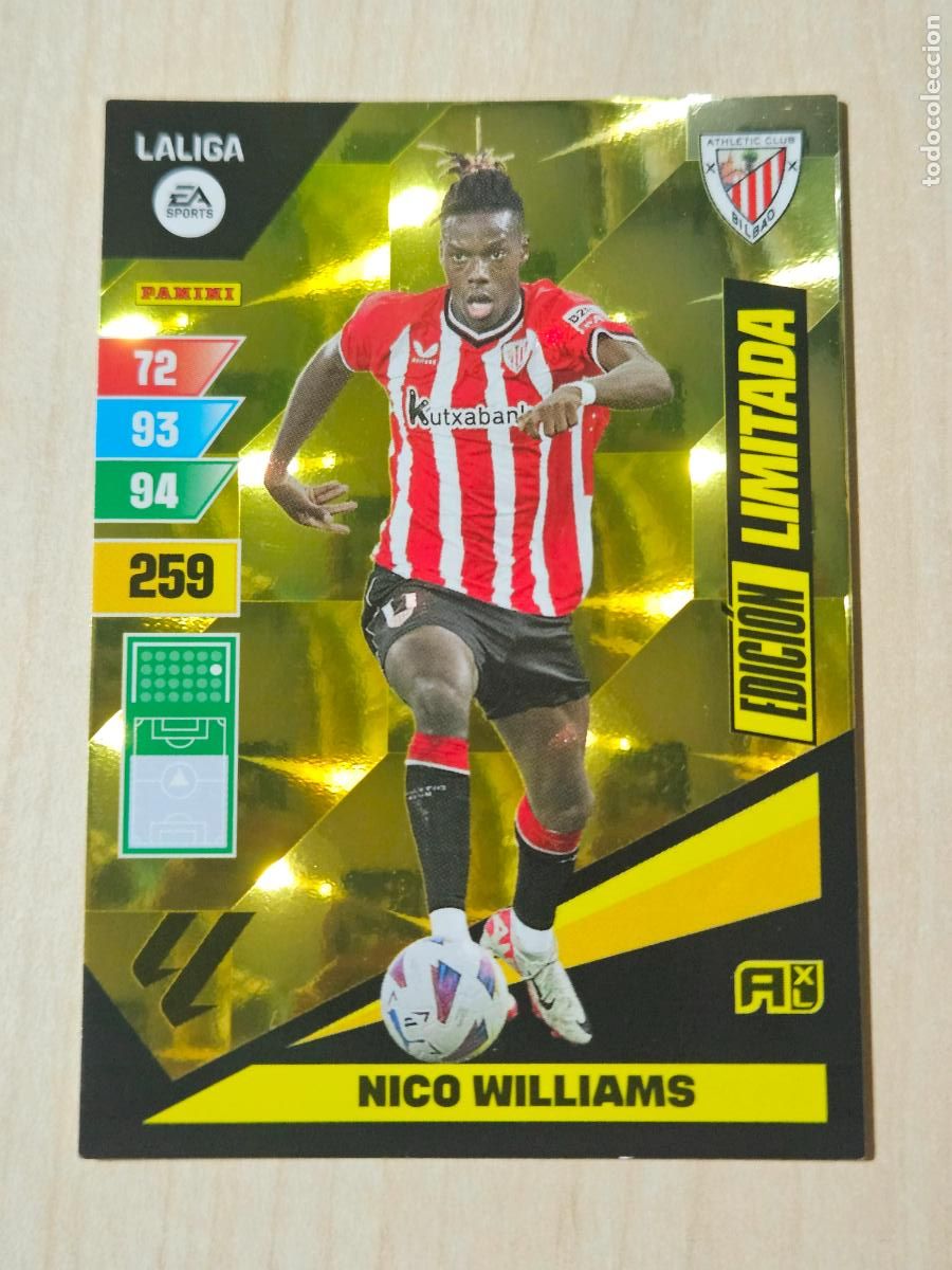 Football Stickers: FICHA NICO WILLIAMS - ADRENALYN 23 24 - PANINI 2023 - 24 - CROMO - EDICION LIMITADA