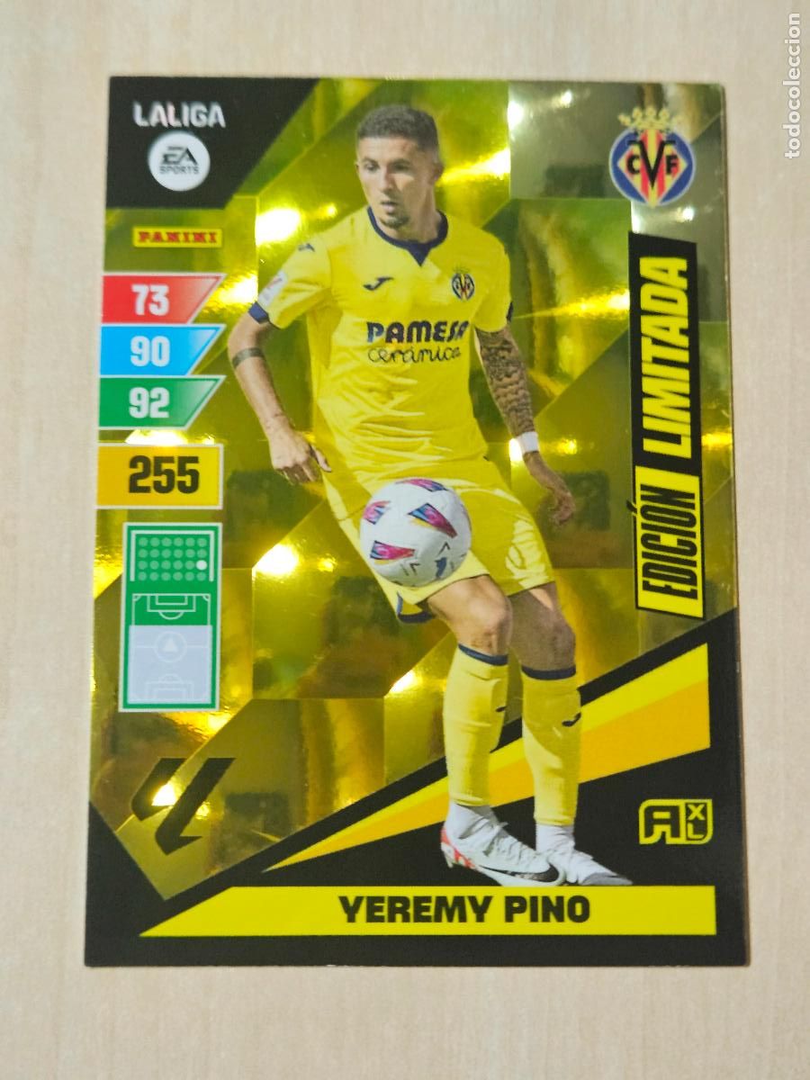 Cromos de F&uacute;tbol: FICHA YEREMY PINO - ADRENALYN 23 24 - PANINI 2023 - 24 - CROMO - EDICION LIMITADA