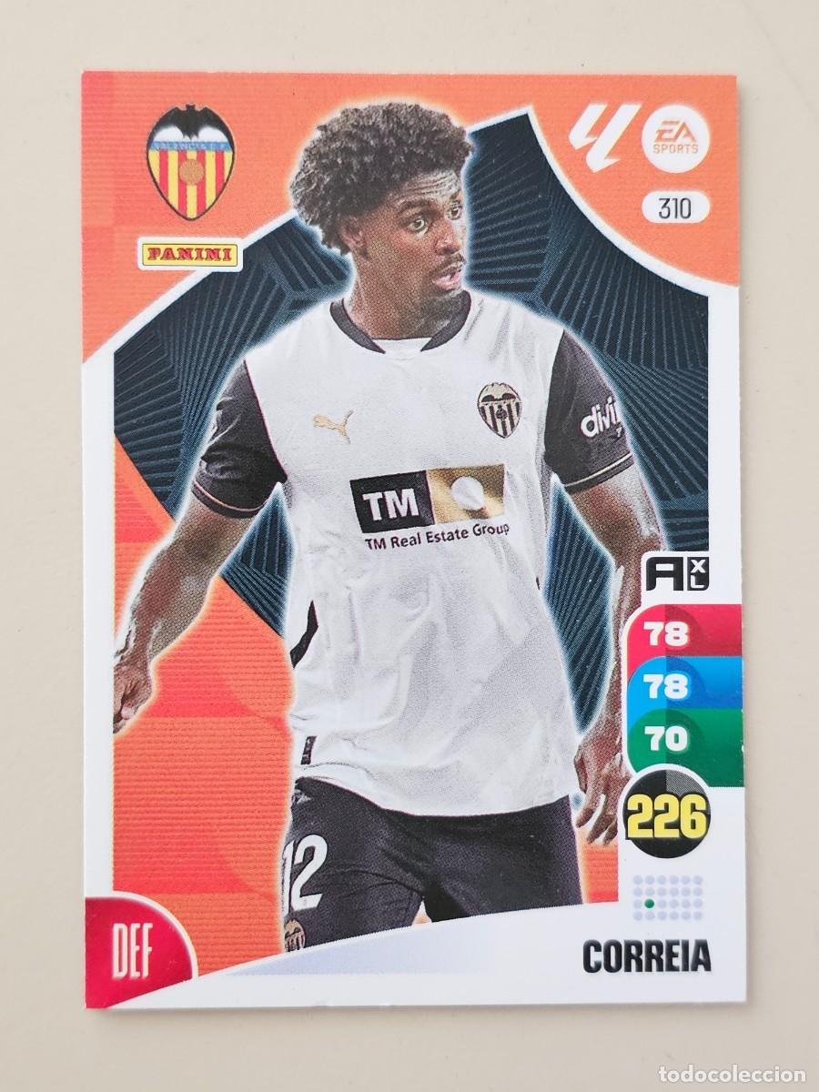 Cromos de f&uacute;tbol: 310 Correia, Valencia CF, Panini Adrenalyn XL 2024 2025 24 25