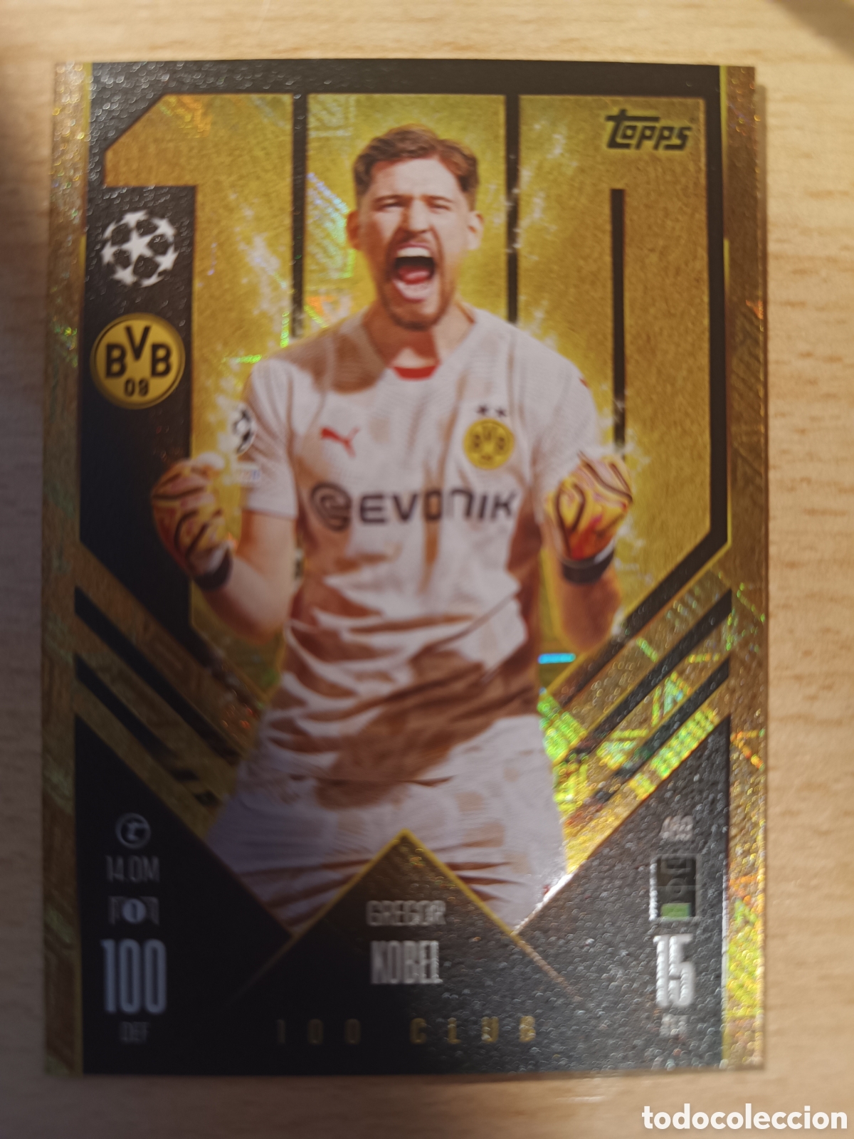 Cromos de f&uacute;tbol: 469 GREGOR KOBEL 100 CLUB BORUSSIA DORTMUND BVB MATCH ATTAX 2023 2024 TOPPS 23 24