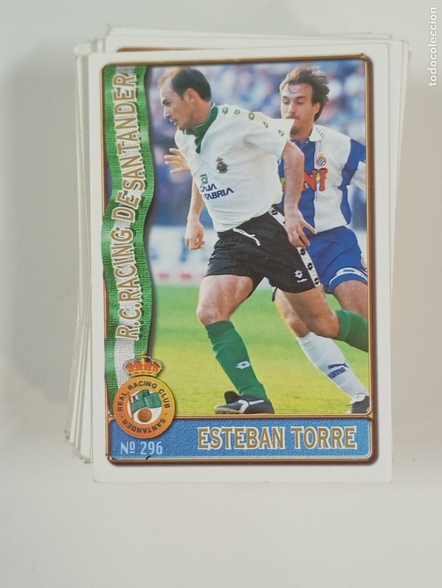 Figurine di Calcio: MUNDI CROMO MC TARJETA LIGA 96-97. ESTEBAN TORRE. RACING DE SANTANDER. N&ordm; 296. TDKP28G
