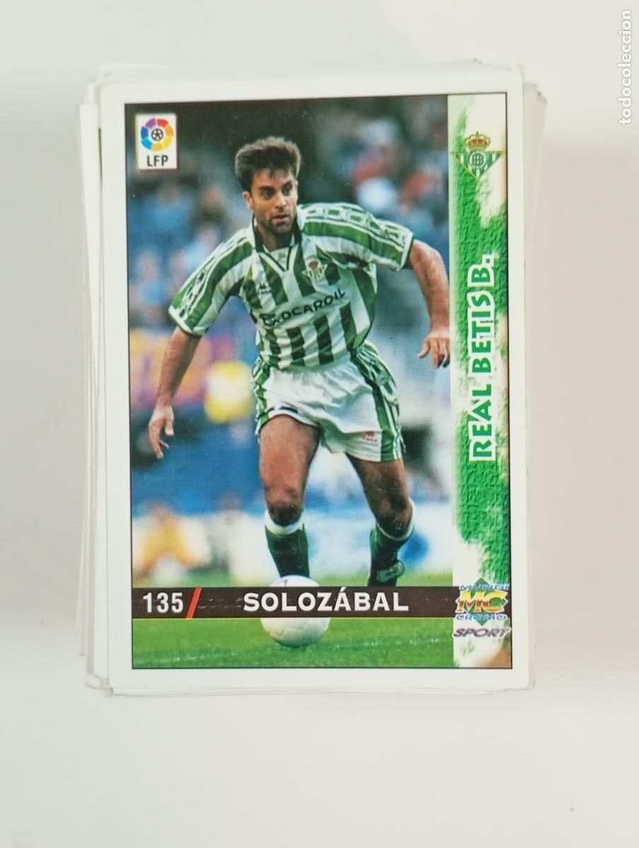 Figurine di Calcio: MUNDI CROMO MC TARJETA LIGA 98-99. SOLOZABAL. REAL BETIS. N&ordm; 135. TDKP28G