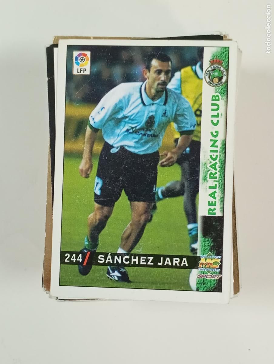 Fu&szlig;ball-Sticker: MUNDI CROMO MC TARJETA LIGA 98-99. S&Aacute;NCHEZ JARA. RACING DE SANTANDER. N&ordm; 244. TDKP28G