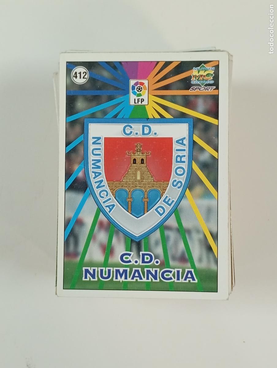 Cromos de Futebol: MUNDI CROMO MC TARJETA LIGA 98-99 ESCUDO PLANTILLA NUMANCIA. N&ordm; 412. TDKP28G