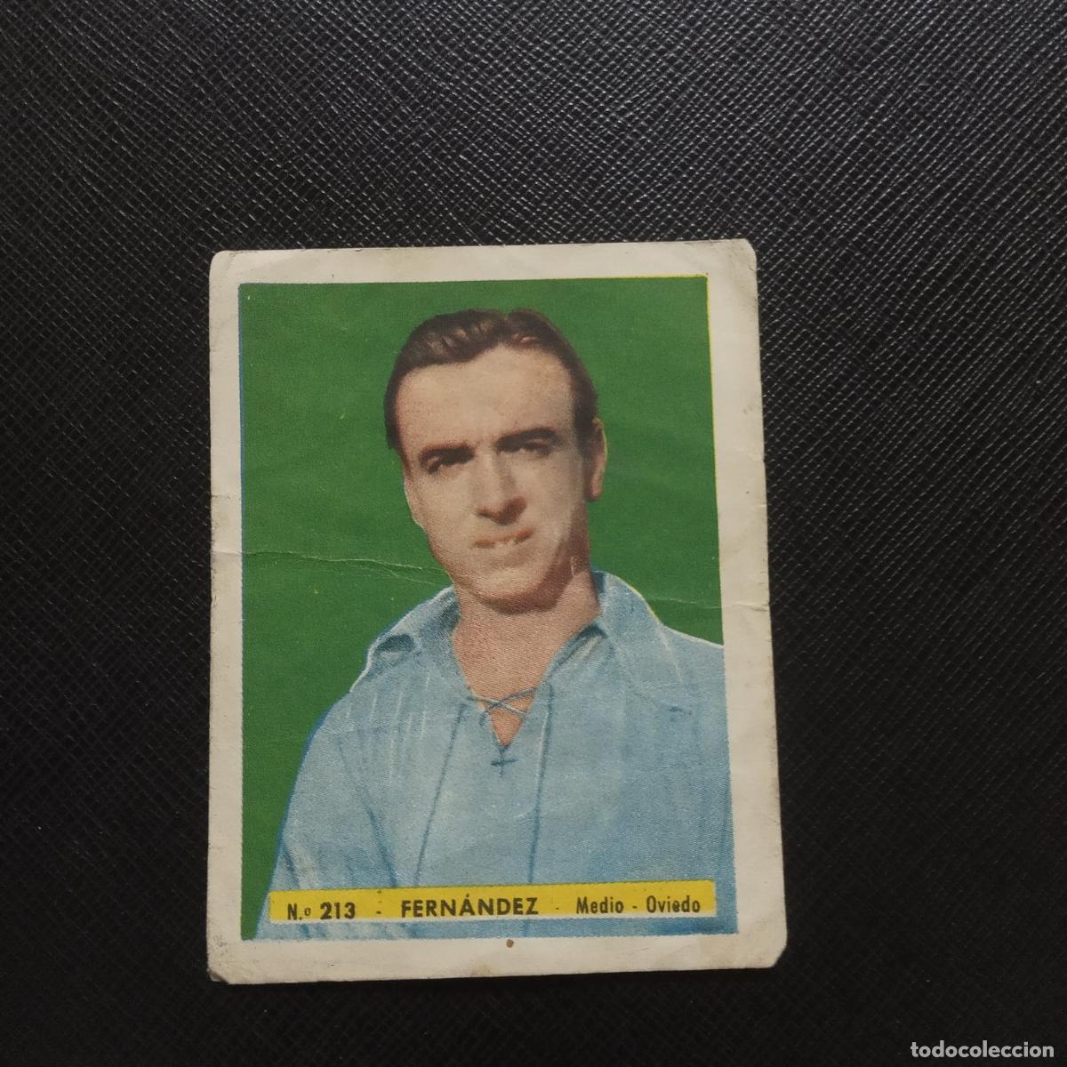 Figurine di Calcio: 213 FERNANDEZ OVIEDO BRUGUERA FOTO DEPORTE 1943 1944 FUTBOL 43 44 - SIN PEGAR - A115 PG352