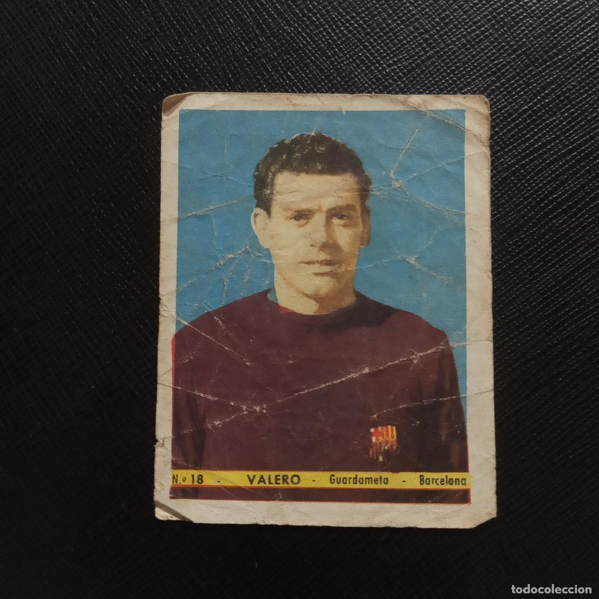 Figurine di Calcio: 18 VALERO BARCELONA BRUGUERA FOTO DEPORTE 1943 1944 CARAMELOS MAURI 43 44 - SIN PEGAR - A7 PG91