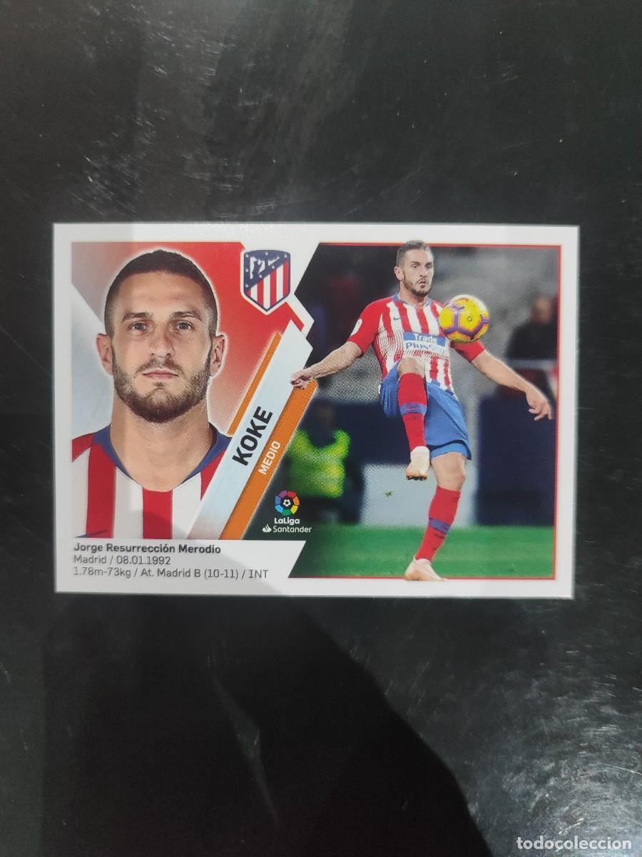 Fu&szlig;ball-Sticker: CROMO N&Uacute;MERO 9 KOKE ATL&Eacute;TICO DE MADRID. LIGA ESTE 19/20.