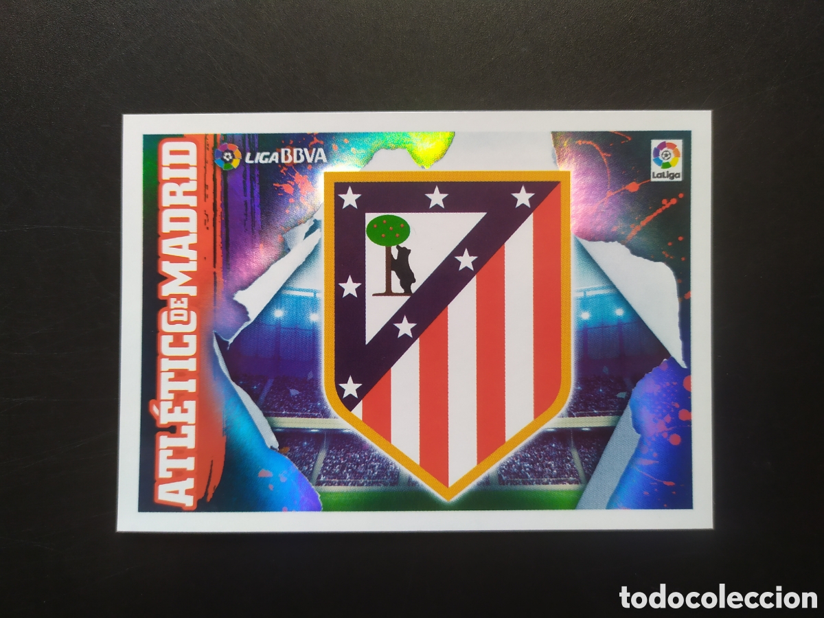 Cromos de f&uacute;tbol: Liga este 2015 2016 15 16 panini escudo n&deg; 1 Atl&eacute;tico Madrid